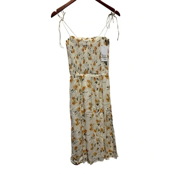NWT Reformation Sable Midi Dress Floral Cream S - Picture 2 of 11